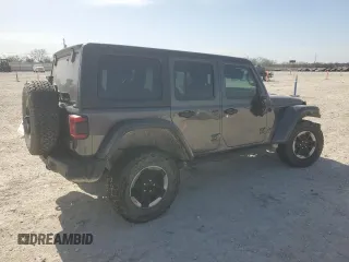 2018 Jeep Wrangler Unlimited Rubicon with VIN 1C4HJXFN6JW203324, listed as a Copart auction lot 47960635 with 80,383 mi miles and Salvage title. Bid and sale history available at DreamBid. Image 3.