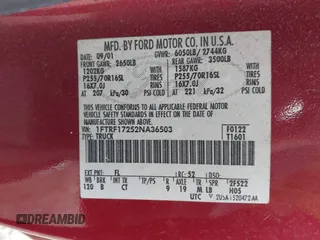 2002 Ford F-150 XL with VIN 1FTRF17252NA36503, listed as a IAAI auction lot 41506556 with 1 mi miles. Bid and sale history available at carsss.com. Image 9.
