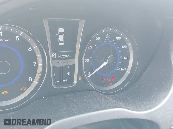 2013 Hyundai Azera with VIN KMHFH4JG2DA263558, listed as a IAAI auction lot 42434288 with 147,282 mi miles and . Bid and sale history available at DreamBid. Image 7.