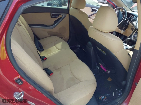 2012 Hyundai Elantra GLS with VIN KMHDH4AE8CU466814, listed as a IAAI auction lot 41933252 with 134,640 mi miles. Bid and sale history available at carsss.com. Image 8.