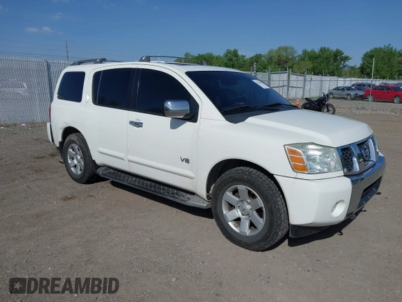 2005 Nissan Armada SE z VIN 5N1AA08B75N731103, wystawiony jako IAAI lot #42213623 z przebiegiem 161 968 mil mil oraz . Historia ofert i sprzedaży dostępna na DreamBid. Obrazek 1.