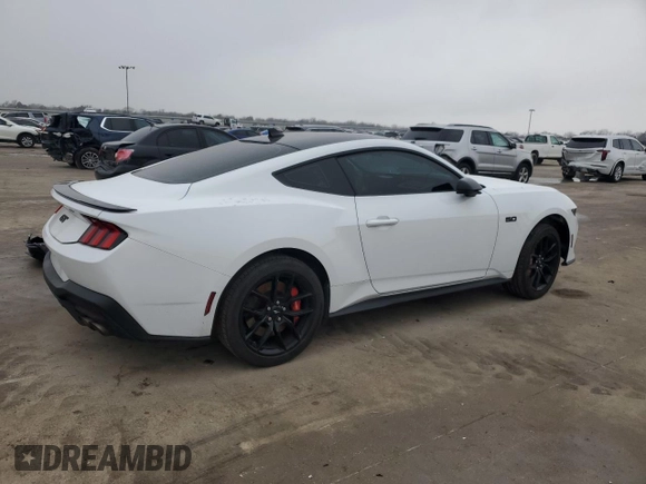 2024 Ford Mustang GT with VIN 1FA6P8CF9R5411164, listed as a Copart auction lot 43802615 with Not provided miles and Salvage title. Bid and sale history available at DreamBid. Image 3.
