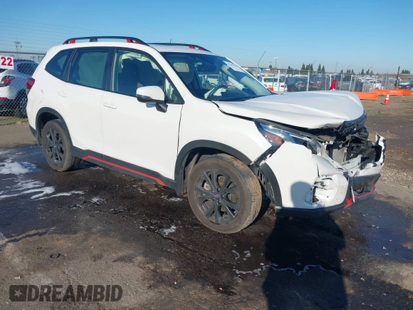 2023 Subaru Forester Sport with VIN JF2SKAJC7PH477135, listed as a IAAI auction lot 41265315 with 13,065 mi miles. Bid and sale history available at carsss.com. Image 1.