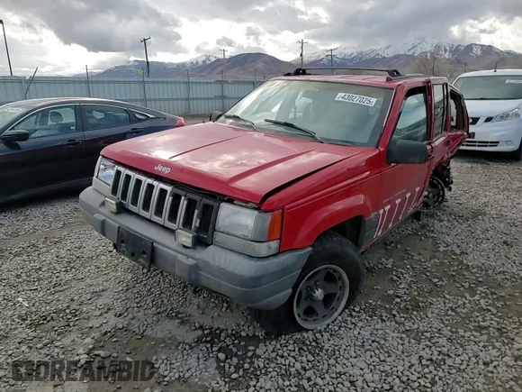 1996 Jeep Grand Cherokee Laredo with VIN 1J4GZ58Y0TC162591, listed as a Copart auction lot 43027025 with 383,318 mi miles and Salvage Title. Bid and sale history available at carsss.com. Image 11.