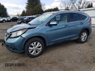 2013 Honda CR-V EX-L with VIN 2HKRM3H70DH523834, listed as a Copart auction lot 47344645 with 163,845 mi miles and Salvage Title. Bid and sale history available at carsss.com. Image 1.