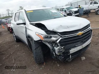 2018 Chevrolet Traverse LT Cloth z VIN 1GNEVGKW0JJ121969, wystawiony jako IAAI lot #42074385 z przebiegiem 91 269 mil mil oraz . Historia ofert i sprzedaży dostępna na DreamBid. Obrazek 1.