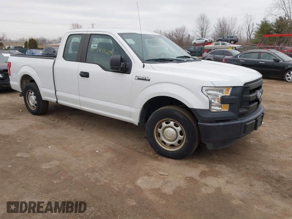 2015 Ford F-150 XL with VIN 1FTEX1C89FFC28643, listed as a IAAI auction lot 41740605 with 317,438 mi miles. Bid and sale history available at carsss.com. Image 1.