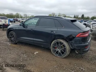 2019 Audi Q8 Prestige z VIN WA1FVAF1XKD033658, wystawiony jako Copart lot #56210205 z przebiegiem 43 587 mil mil oraz Szkody całkowita. Historia ofert i sprzedaży dostępna na DreamBid. Obrazek 2.