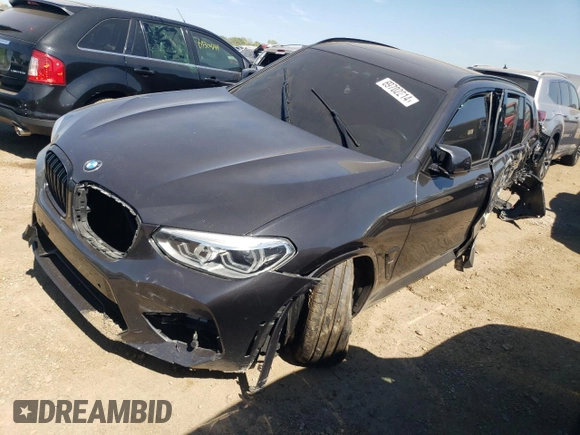 2020 BMW X3 M Competition with VIN 5YMTS0C04L9C48006, listed as a Copart auction lot 69702214 with 0 mi miles and Clean Title. Bid and sale history available at carsss.com. Image 1.