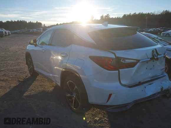 2017 Lexus RX with VIN 2T2BGMCA0HC017832, listed as a IAAI auction lot 40936486 with 124,523 mi miles. Bid and sale history available at carsss.com. Image 3.