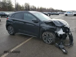 2023 Hyundai Kona N Line with VIN KM8K3CA36PU944250, listed as a Copart auction lot 42755615 with 16,417 mi miles and Salvage Title. Bid and sale history available at carsss.com. Image 4.
