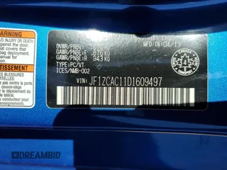 2013 Subaru BRZ Limited with VIN JF1ZCAC11D1609497, listed as a Copart auction lot 58498595 with 182,452 mi miles and Clean title. Bid and sale history available at DreamBid. Image 12.