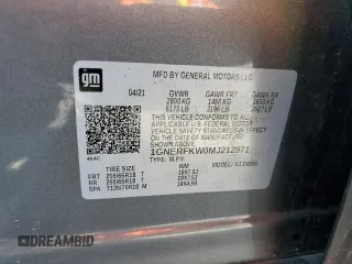 2021 Chevrolet Traverse LS with VIN 1GNERFKW0MJ212971, listed as a Copart auction lot 46793925 with 63,238 mi miles and Salvage Title. Bid and sale history available at carsss.com. Image 13.