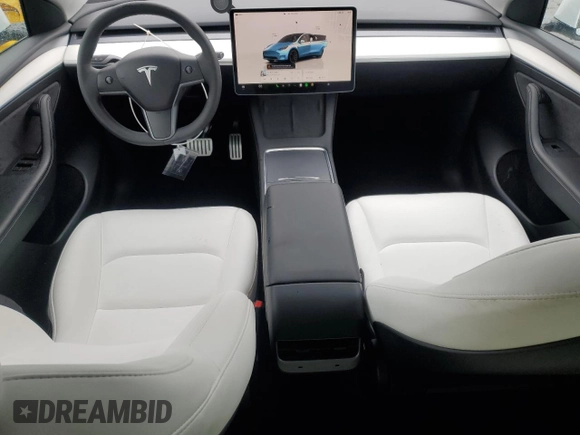 2023 Tesla Model Y Performance with VIN 7SAYGDEF1PF809654, listed as a Copart auction lot 43981915 with 16,401 mi miles and Salvage Title. Bid and sale history available at DreamBid. Image 8.