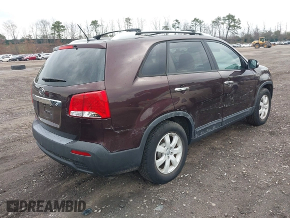 2012 Kia Sorento LX with VIN 5XYKT3A67CG257756, listed as a IAAI auction lot 41995922 with 18,178 mi miles. Bid and sale history available at carsss.com. Image 4.