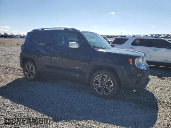 2015 Jeep Renegade Limited with VIN ZACCJBDT2FPC46447, listed as a Copart auction lot 47896655 with 198,377 mi miles and Salvage Title. Bid and sale history available at DreamBid. Image 4.
