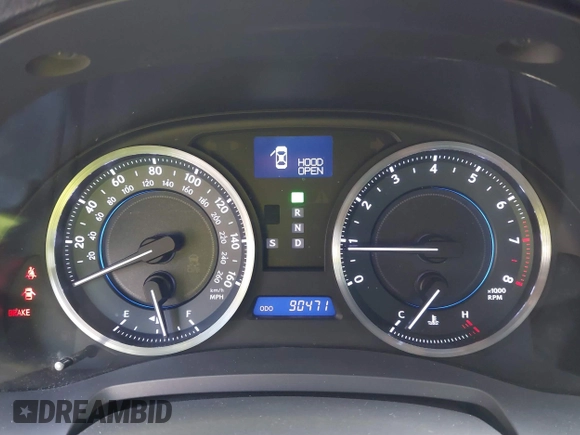 2012 Lexus IS 350 with VIN JTHBE5C27C5030591, listed as a IAAI auction lot 41798461 with 90,471 mi miles and . Bid and sale history available at DreamBid. Image 7.