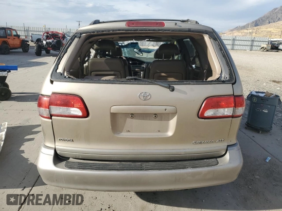 2002 Toyota Sienna LE with VIN 4T3ZF13C62U429210, listed as a Copart auction lot 75364374 with 0 mi miles and Salvage Title. Bid and sale history available at carsss.com. Image 6.