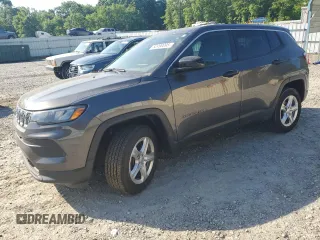 2023 Jeep Compass Sport with VIN 3C4NJDAN0PT572204, listed as a Copart auction lot 52490095 with 8,284 mi miles and Salvage title. Bid and sale history available at DreamBid. Image 1.