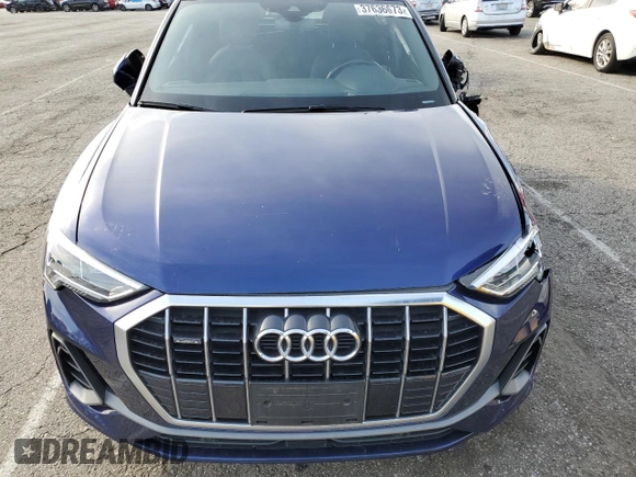 2021 Audi Q3 S line Premium Plus with VIN WA1EECF3XM1053860, listed as a Copart auction lot 37636673 with 28,207 mi miles. Bid and sale history available at carsss.com. Image 12.