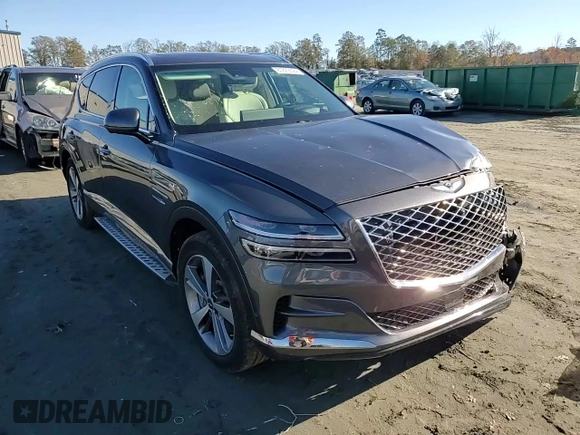 2022 Genesis GV80 Advanced Plus with VIN KMUHCESC4NU075604, listed as a Copart auction lot 81879594 with 34,330 mi miles and Salvage title. Bid and sale history available at DreamBid. Image 12.