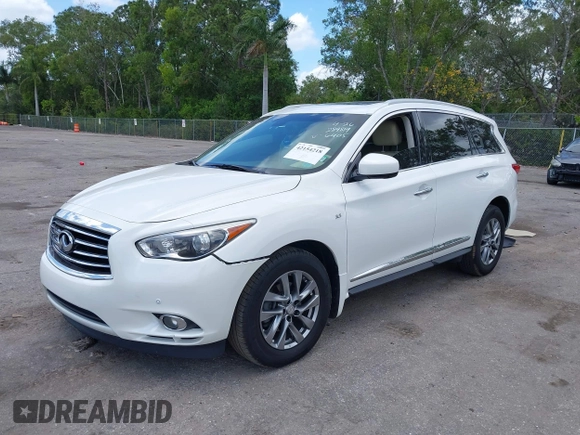 2014 Infiniti QX60 with VIN 5N1AL0MN9EC526405, listed as a IAAI auction lot 42154218 with 111,761 mi miles and . Bid and sale history available at DreamBid. Image 17.