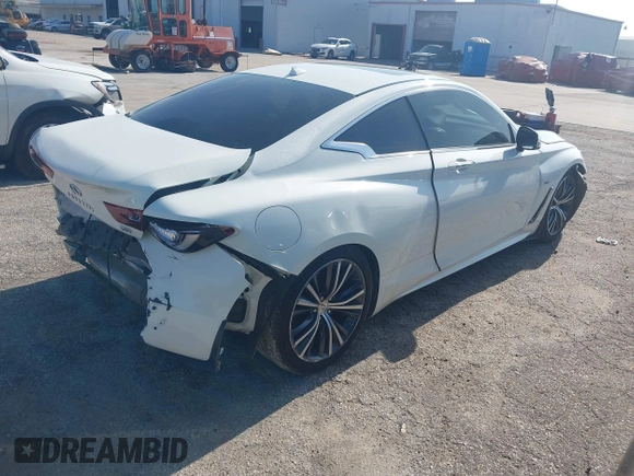2018 Infiniti Q60 Sport with VIN JN1EV7EKXJM343325, listed as a IAAI auction lot 42364745 with 55,542 mi miles and . Bid and sale history available at DreamBid. Image 4.