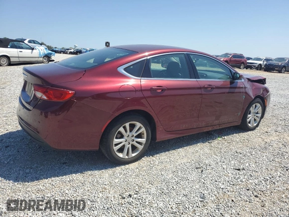 2016 Chrysler 200 LX with VIN 1C3CCCFB1GN186244, listed as a Copart auction lot 52722925 with 84,483 mi miles and Salvage Title. Bid and sale history available at carsss.com. Image 3.
