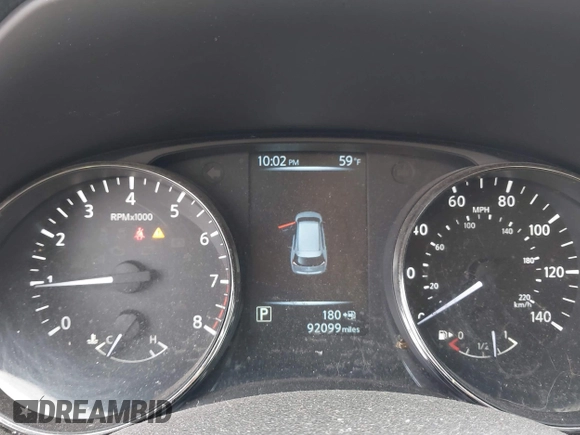 2017 Nissan Rogue SV with VIN KNMAT2MV5HP528634, listed as a IAAI auction lot 41876080 with 92,099 mi miles. Bid and sale history available at carsss.com. Image 7.