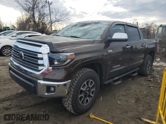 2021 Toyota Tundra Limited z VIN 5TFHY5F10MX013322, wystawiony jako Copart lot #46177705 z przebiegiem 22 103 mil mil oraz Szkoda całkowita • Salvage title. Historia ofert i sprzedaży dostępna na DreamBid. Obrazek 1.