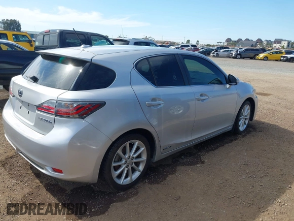2012 Lexus CT CT 200h with VIN JTHKD5BH0C2054726, listed as a IAAI auction lot 42032885 with 112,429 mi miles and . Bid and sale history available at carsss.com. Image 4.
