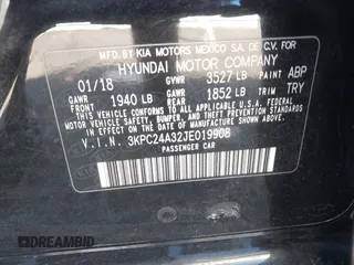 2018 Hyundai Accent SE z VIN 3KPC24A32JE019908, wystawiony jako IAAI lot #42358605 z przebiegiem 59 693 mil mil oraz . Historia ofert i sprzedaży dostępna na DreamBid. Obrazek 9.