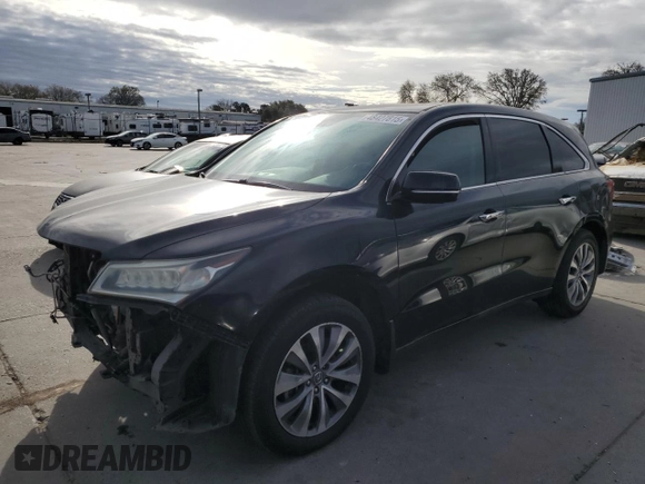 2014 Acura MDX Technology z VIN 5FRYD3H67EB001929, wystawiony jako Copart lot #48427815 z przebiegiem 165 080 mil mil oraz Szkoda całkowita • Salvage title. Historia ofert i sprzedaży dostępna na DreamBid. Obrazek 1.