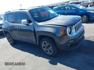 2016 Jeep Renegade Limited with VIN ZACCJBDT3GPD51130, listed as a IAAI auction lot 41725925 with 165,748 mi miles and . Bid and sale history available at DreamBid. Image 1.