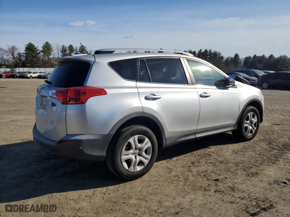 2015 Toyota RAV4 LE with VIN JTMBFREV7FJ046086, listed as a Copart auction lot 48578555 with 104,734 mi miles and Salvage Title. Bid and sale history available at carsss.com. Image 3.