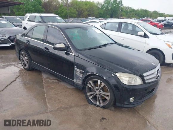 2009 Mercedes-Benz C-Class 3.5L Sport with VIN WDDGF56X19R043159, listed as a IAAI auction lot 41910010 with 173,817 mi miles. Bid and sale history available at carsss.com. Image 1.