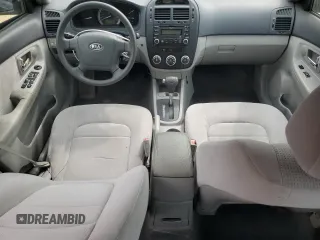2007 Kia Spectra EX with VIN KNAFE121575466606, listed as a Copart auction lot 72697584 with 91,619 mi miles and Salvage Title. Bid and sale history available at carsss.com. Image 8.