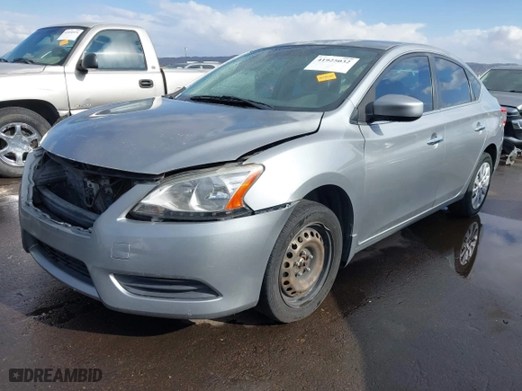 2014 Nissan Sentra S with VIN 3N1AB7AP8EY299871, listed as a IAAI auction lot 41925032 with 123,996 mi miles. Bid and sale history available at carsss.com. Image 2.