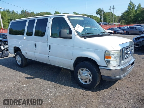 2012 Ford Econoline Passenger XL with VIN 1FBNE3BL1CDA45143, listed as a IAAI auction lot 40248086 with 83,034 mi miles. Bid and sale history available at carsss.com. Image 1.