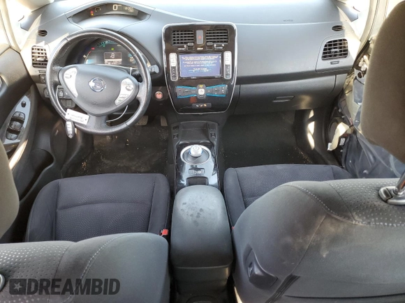 2015 Nissan LEAF S with VIN 1N4AZ0CP7FC313174, listed as a Copart auction lot 54276145 with 91,867 mi miles and Salvage Title. Bid and sale history available at DreamBid. Image 8.