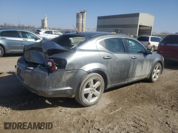 2013 Dodge Avenger SE with VIN 1C3CDZAB6DN517158, listed as a Copart auction lot 47925145 with 193,376 mi miles and Salvage Title. Bid and sale history available at DreamBid. Image 3.
