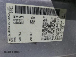 2011 Nissan Maxima SV z VIN 1N4AA5APXBC845939, wystawiony jako Copart lot #56726805 z przebiegiem 135 422 mil mil oraz Czysty tytuł • Clean title. Historia ofert i sprzedaży dostępna na DreamBid. Obrazek 12.