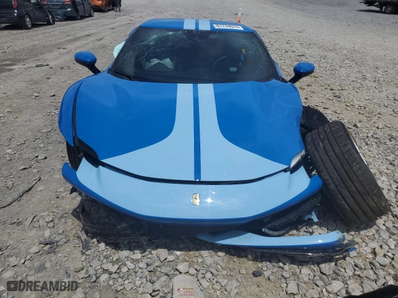 2024 Ferrari 296 GTB with VIN ZFF99SLA8R0304477, listed as a Copart auction lot 61744074 with NaN miles and Salvage Title. Bid and sale history available at carsss.com. Image 5.