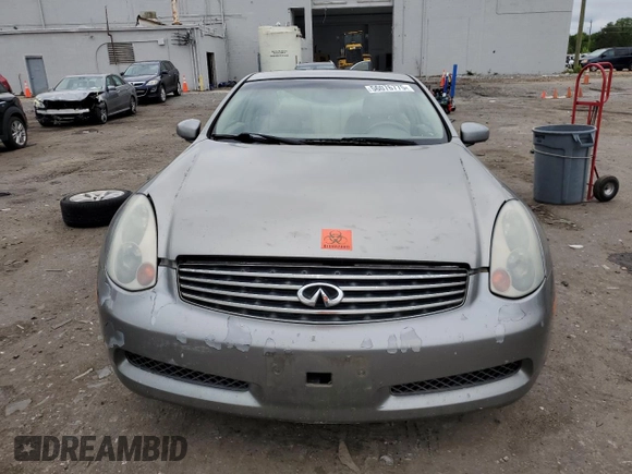 2003 Infiniti G35 w/Leather z VIN JNKCV54E53M201132, wystawiony jako Copart lot #56076775 z przebiegiem 174 657 mil mil oraz Szkoda całkowita • Salvage title. Historia ofert i sprzedaży dostępna na DreamBid. Obrazek 5.