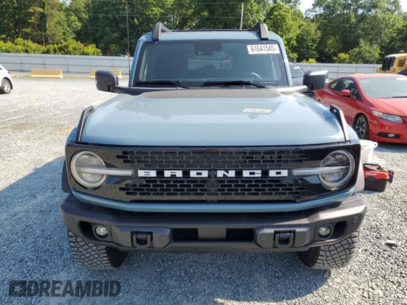 2023 Ford Bronco with VIN 1FMEE5DP7PLB67908, listed as a Copart auction lot 61641545 with 10,256 mi miles and Salvage title. Bid and sale history available at DreamBid. Image 5.