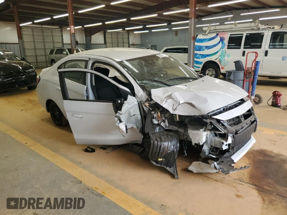 2023 Mitsubishi Mirage ES with VIN ML32FUFJ0PHF02149, listed as a Copart auction lot 53322425 with 51,272 mi miles and Salvage title. Bid and sale history available at DreamBid. Image 4.
