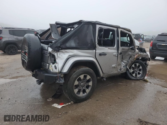 2018 Jeep Wrangler Unlimited Sahara z VIN 1C4HJXEN7JW181741, wystawiony jako Copart lot #74131294 z przebiegiem Nie podano mil oraz Nie do naprawy • Non repairable. Historia ofert i sprzedaży dostępna na DreamBid. Obrazek 3.