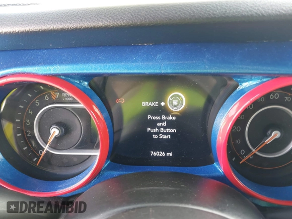 2020 Jeep Wrangler Unlimited Sport S with VIN 1C4HJXDG4LW221778, listed as a IAAI auction lot 41441662 with 76,026 mi miles and . Bid and sale history available at DreamBid. Image 7.