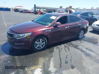 2018 Kia Optima LX with VIN 5XXGT4L36JG179485, listed as a IAAI auction lot 42100805 with 90,165 mi miles. Bid and sale history available at carsss.com. Image 2.