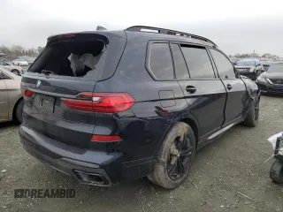 2020 BMW X7 xDrive40i with VIN 5UXCW2C03L9B44405, listed as a Copart auction lot 86332544 with 0 mi miles and Salvage Title. Bid and sale history available at carsss.com. Image 3.